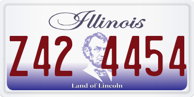 IL license plate Z424454