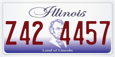 IL license plate Z424457