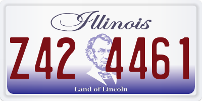 IL license plate Z424461