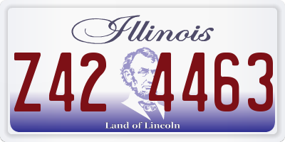 IL license plate Z424463