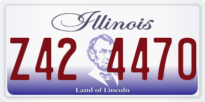 IL license plate Z424470