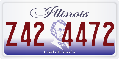 IL license plate Z424472