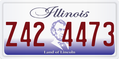 IL license plate Z424473