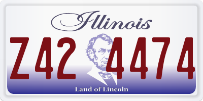 IL license plate Z424474