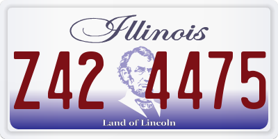 IL license plate Z424475