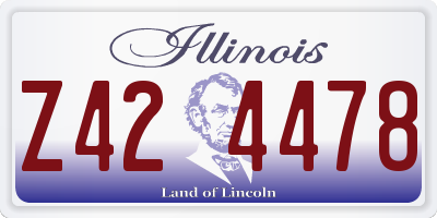 IL license plate Z424478