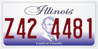 IL license plate Z424481