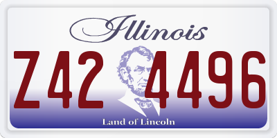 IL license plate Z424496