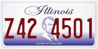 IL license plate Z424501