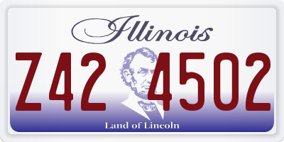 IL license plate Z424502