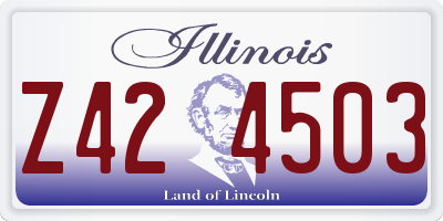 IL license plate Z424503