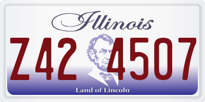 IL license plate Z424507