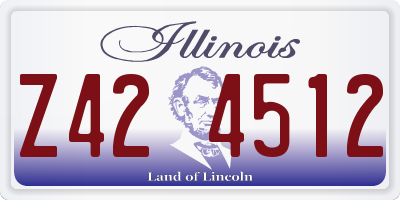 IL license plate Z424512
