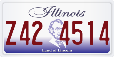 IL license plate Z424514