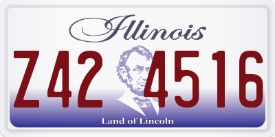 IL license plate Z424516