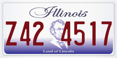 IL license plate Z424517