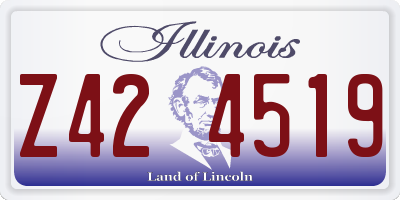 IL license plate Z424519