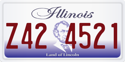 IL license plate Z424521