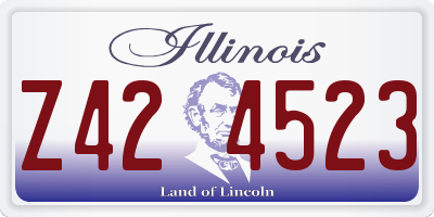 IL license plate Z424523