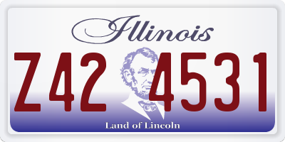 IL license plate Z424531