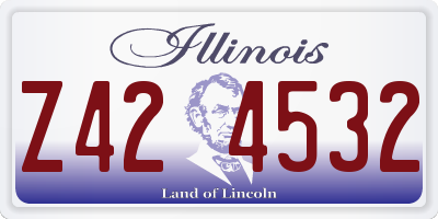 IL license plate Z424532