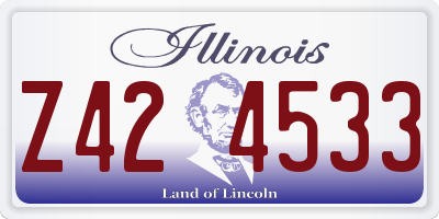 IL license plate Z424533