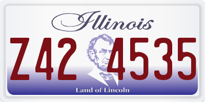 IL license plate Z424535