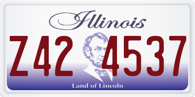 IL license plate Z424537
