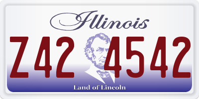 IL license plate Z424542