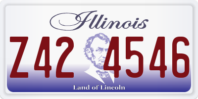 IL license plate Z424546