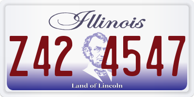 IL license plate Z424547