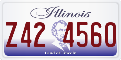 IL license plate Z424560