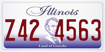 IL license plate Z424563
