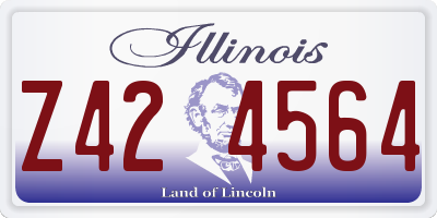 IL license plate Z424564