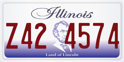 IL license plate Z424574