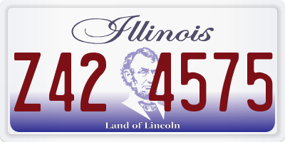 IL license plate Z424575