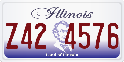 IL license plate Z424576