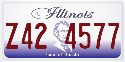 IL license plate Z424577