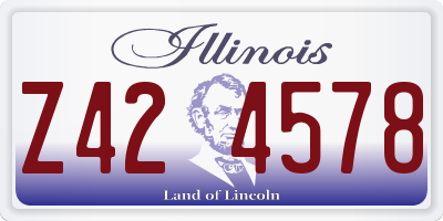 IL license plate Z424578