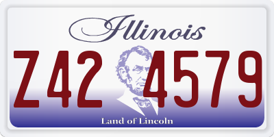 IL license plate Z424579