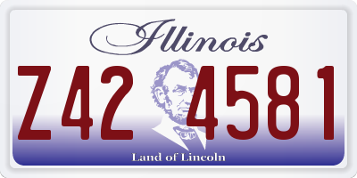 IL license plate Z424581