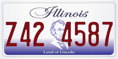 IL license plate Z424587