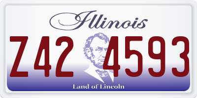 IL license plate Z424593