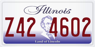 IL license plate Z424602