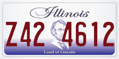 IL license plate Z424612