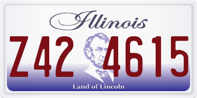 IL license plate Z424615