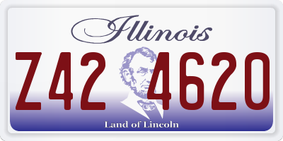 IL license plate Z424620