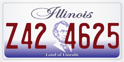 IL license plate Z424625