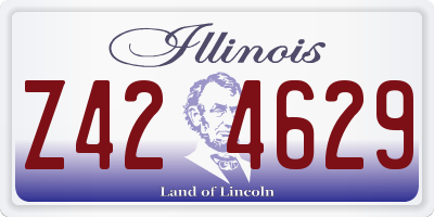 IL license plate Z424629