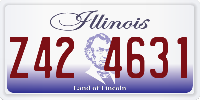 IL license plate Z424631